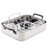 5-Ply Clad Stainless Steel Roaster with Removable Rack