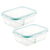 Glass 2-Piece 32-Oz. Divided Rectangular Container Set