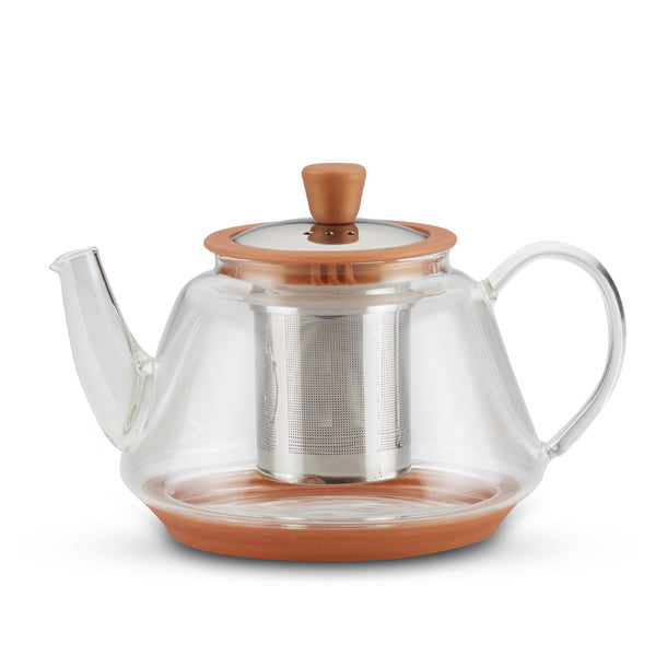 30-Ounce Tea Voyager Borosilicate Glass Teapot with Stainless Steel Infuser