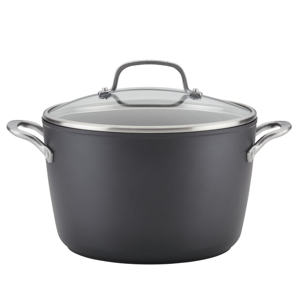 Choice 8 Qt. Standard Weight Aluminum Stock Pot with Cover