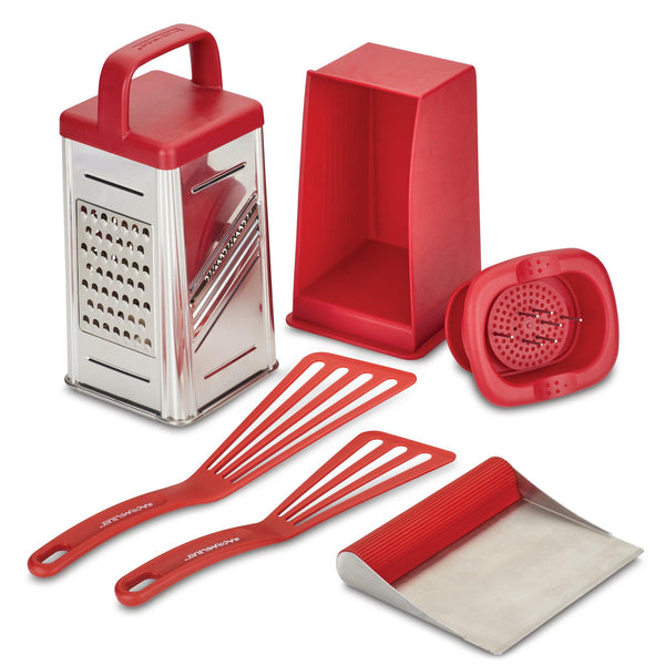 Bench Scrape, Box Grater, and Turner Set