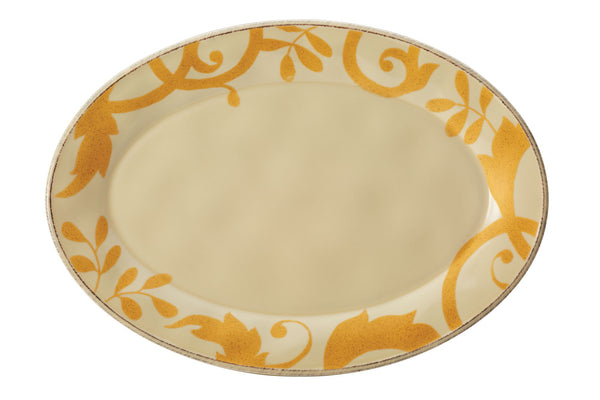Gold Scroll 12.5-Inch Round Platter