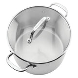 3-Ply Base Stainless Steel 8-Quart Stockpot with Lid