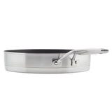 3-Ply Base Stainless Steel 10.25-Inch Nonstick Round Grill Pan