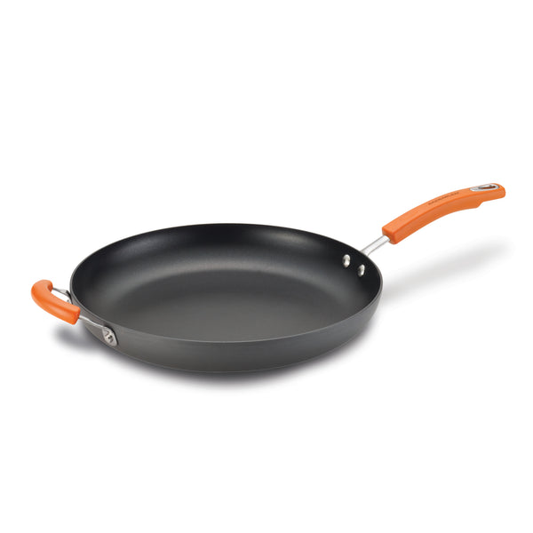 Rachael Ray Gray Create Delicious Hard-Anodized Aluminum Nonstick 12.5 in Deep Skillet