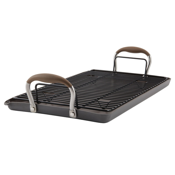 Advanced 10" x 18" Double Burner Griddle with Multi-Purpose Rack