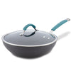 Cucina 11-Inch Hard-Anodized Nonstick Stir-Fry Pan with Lid