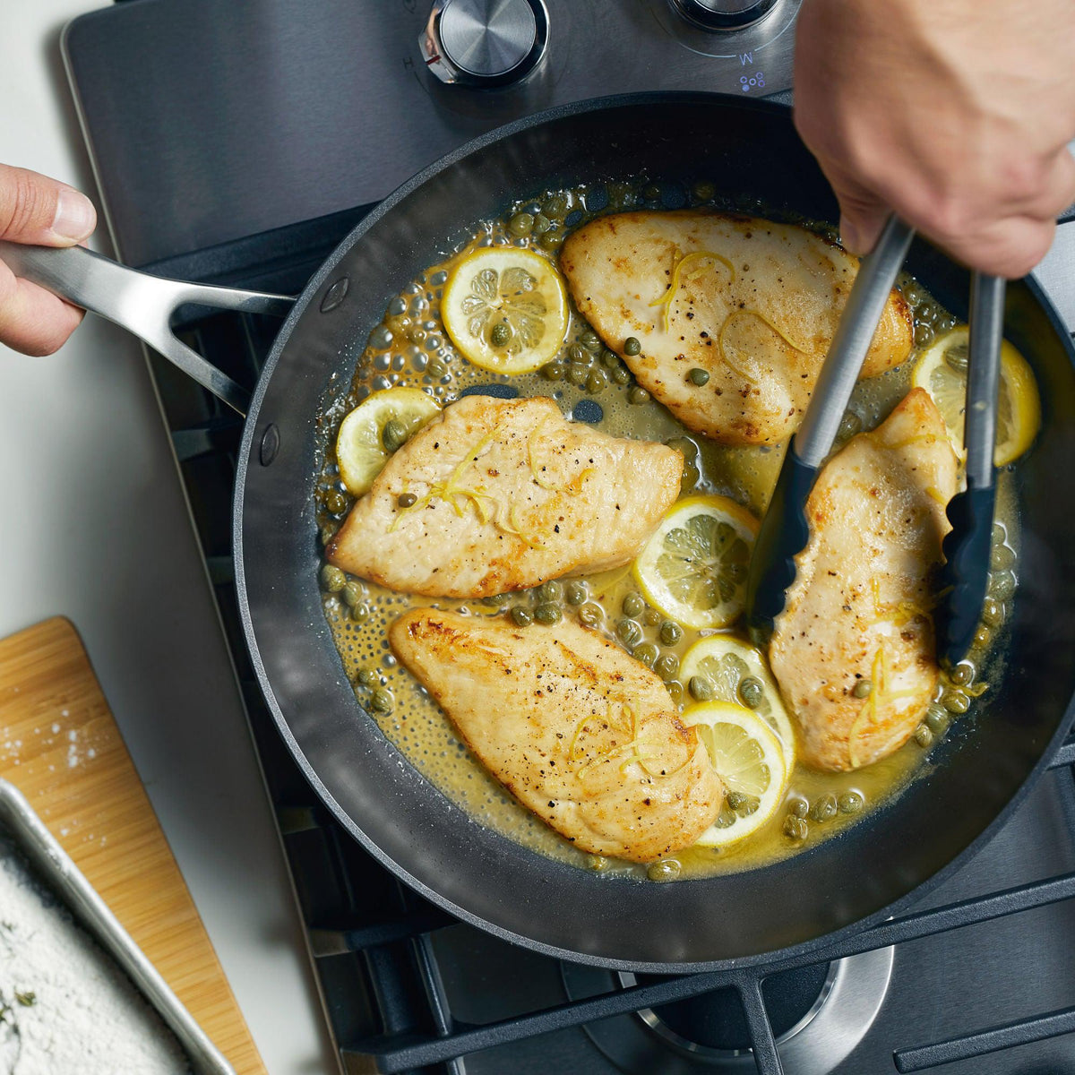 Hard-Anodized Induction Nonstick Frying Pan with Lid