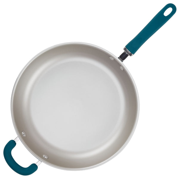 Create Delicious 12.5-Inch Hard Anodized Nonstick Induction Deep Frying Pan with Helper Handle