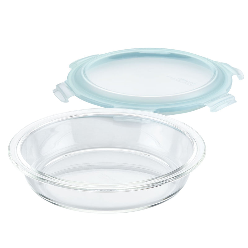 Airtight-Leakproof Borosilicate Glass Pie Dish with Lid