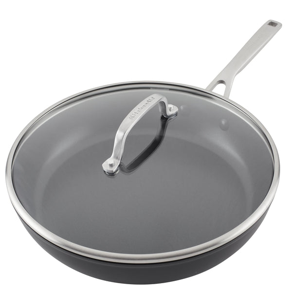 Hard-Anodized Induction Nonstick Frying Pan with Lid