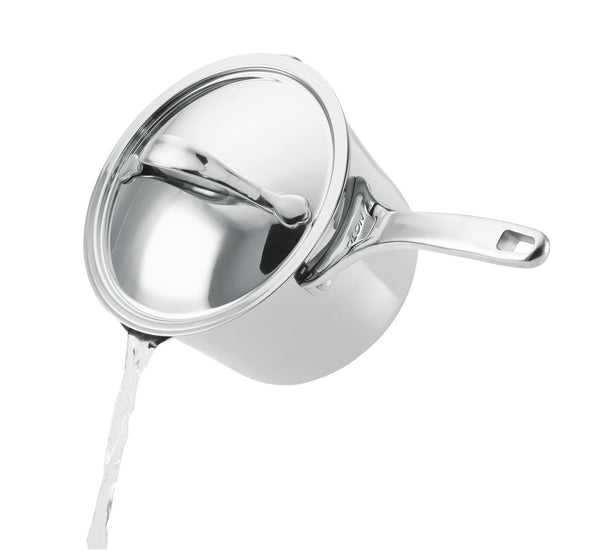 Nouvelle Copper Stainless Steel 3.5-Quart Saucepan with Straining Lid