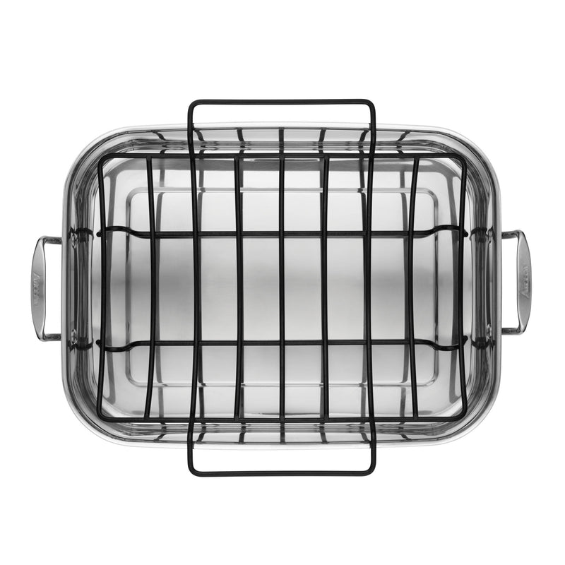 Tri-Ply Clad 17" x 12.5" Rectangular Roaster with Nonstick Rack