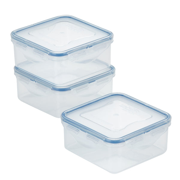 3-Piece 20-Oz. Square Food Storage Container Set