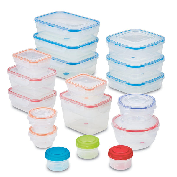 Snapware 38-Piece Plastic Food Storage Set, Clear