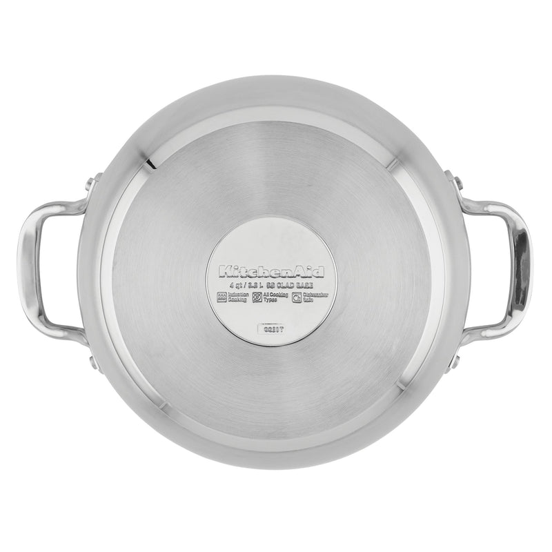 3-Ply Base Stainless Steel 4-Quart Casserole with Lid