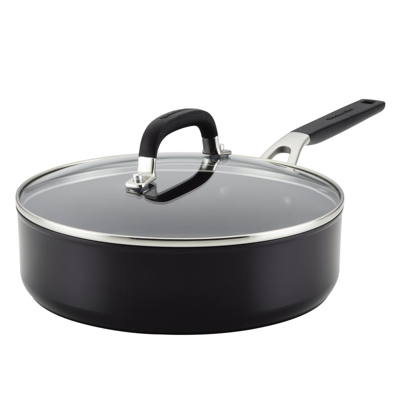 Hard-Anodized Nonstick 3-Quart Saute Pan with Lid