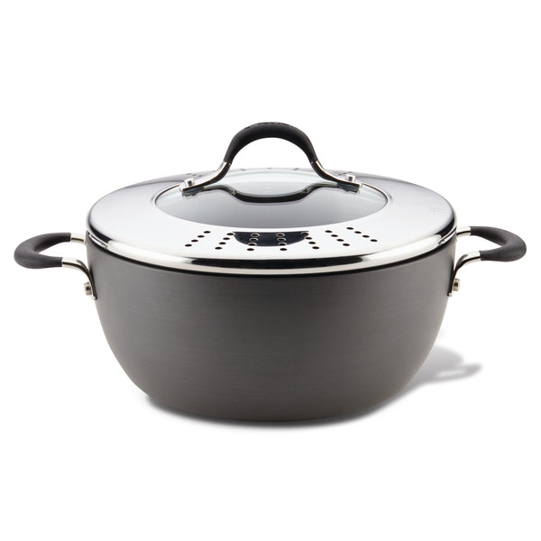 Momentum Hard Anodized 5.5-Quart Straining Casserole