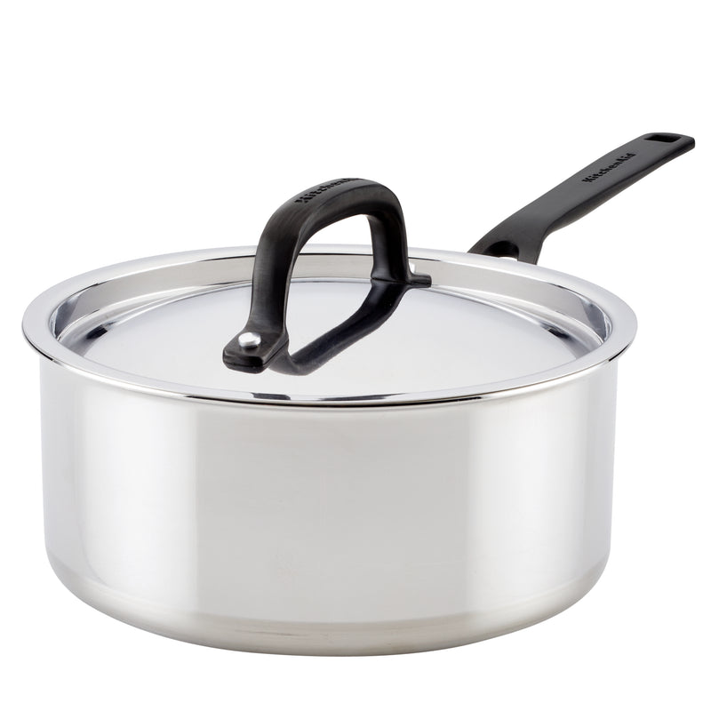 5-Ply Clad Stainless Steel 3-Quart Saucepan with Lid