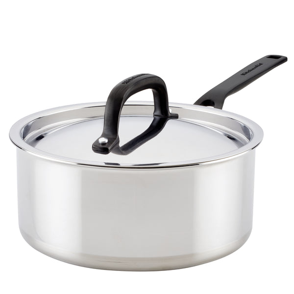 KitchenAid 5-Ply Clad Stainless Steel Cookware Induction Pots and Pans Set  · 10 Piece Set