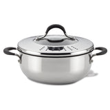 Momentum Stainless Steel 4-Quart Nonstick Straining Casserole